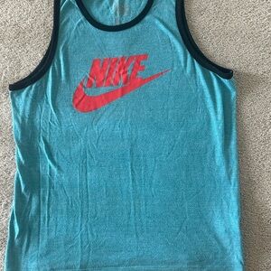 Nike Teal and Red Tank Top